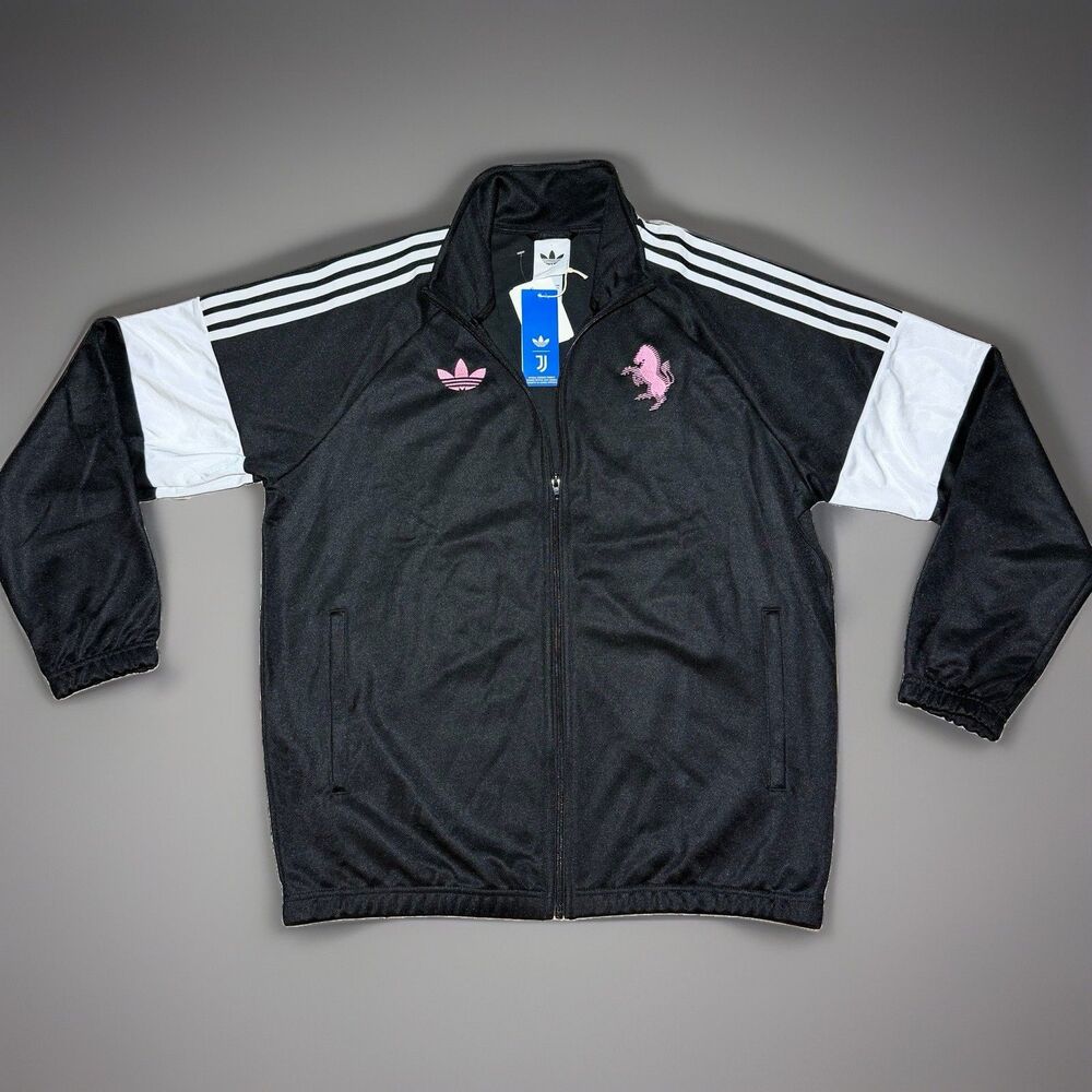 Adidas Originals Juventus LF TT Track Jacket Black Pink KC7799 Mens L NWT Soccer